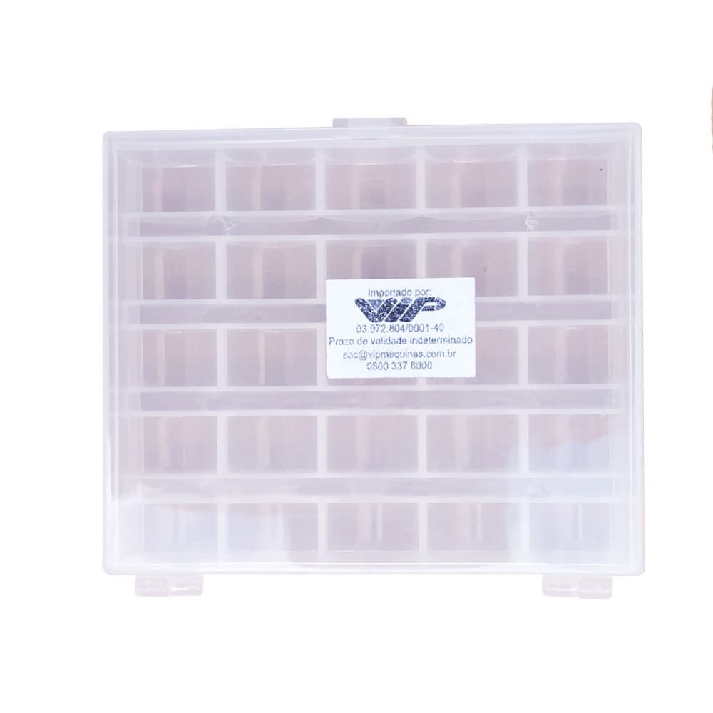 Porta Estojo transparente Costura Organização 25 Bobinas
