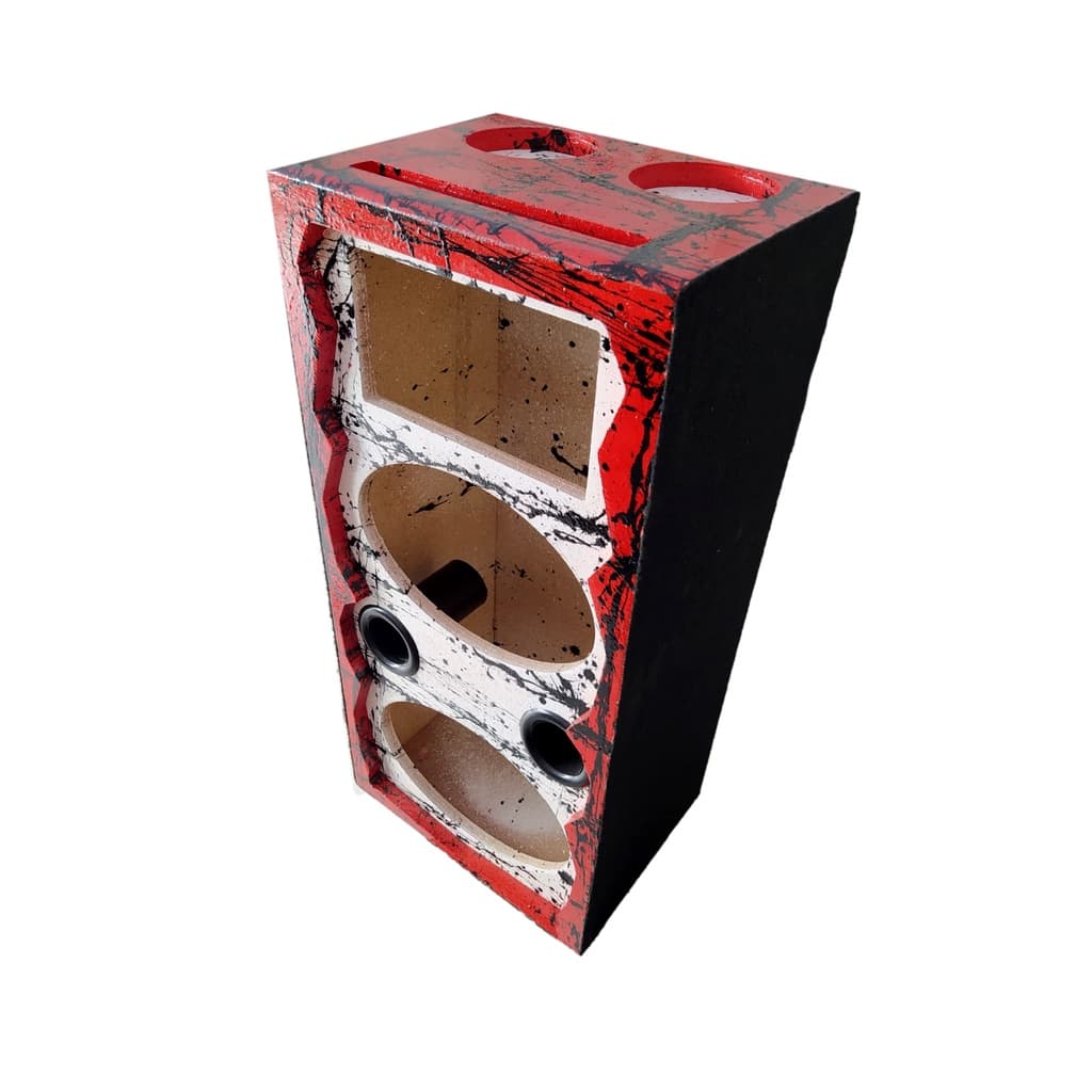 Caixa Vazia Corujinha Residencial Para 6x9 Player 2din Vertical Porta Copos Multimídia Mp5