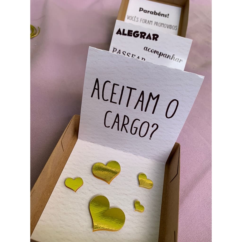 Caixa sanfona para convite de padrinhos de batizado - ENVIO RÁPIDO