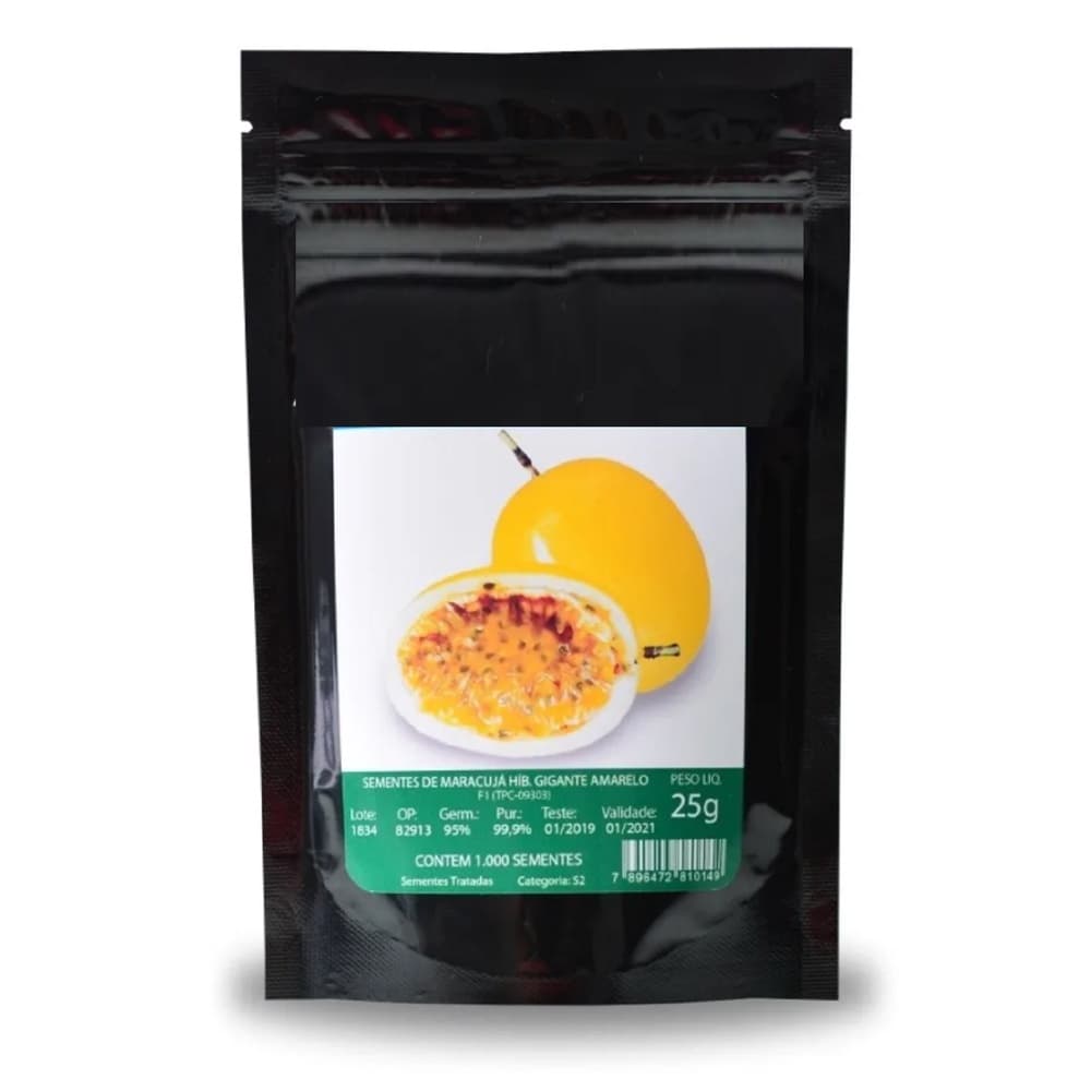 100 Sementes De Maracujá Híbrido F1 Gigante Amarelo