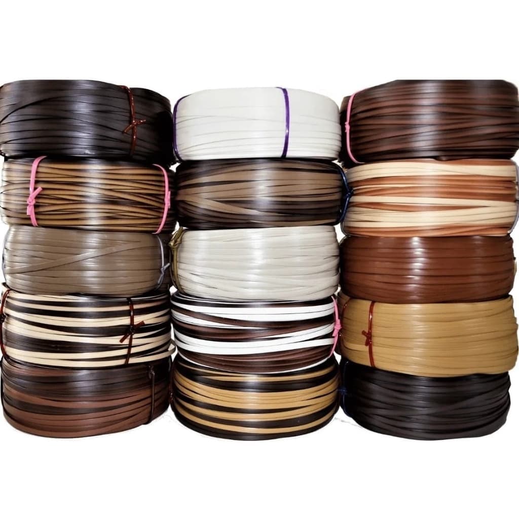 Junco Vime Rattan Sintetico Fita 10mm Rolo 500m Para Cadeiras e Artesanato em Geral