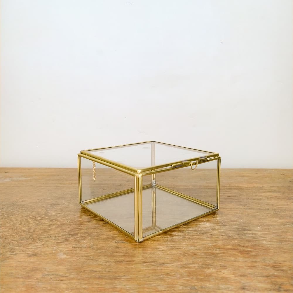 porta joias  de vidro organizador de joias porta alianças 11x11