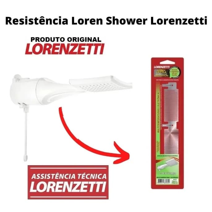 Resistência Loren Shower Ultra 5500W X 220V - Ref. 3065 J - Original Lorenzetti