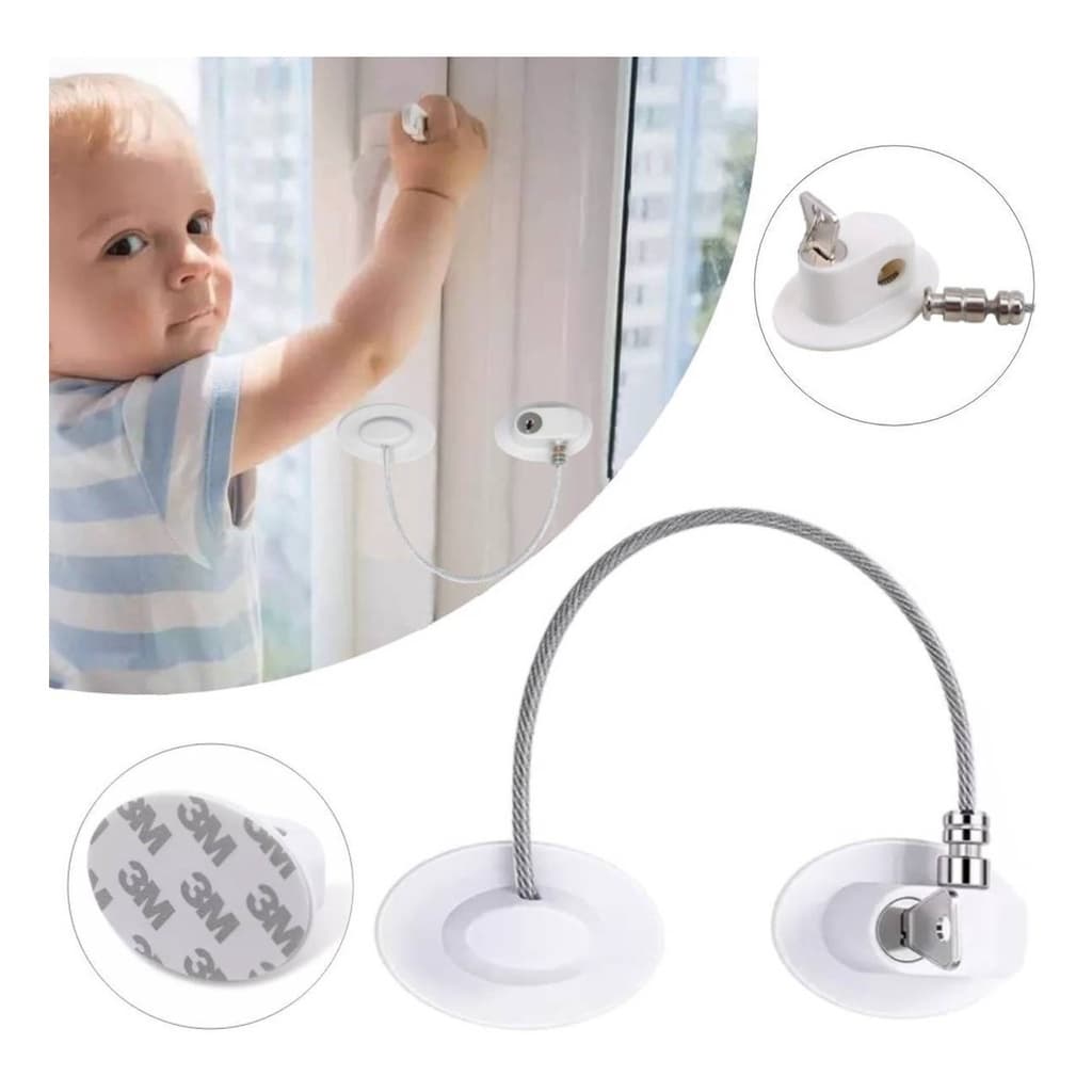 Trava Tranca Cadeado De Janela Porta Geladeira Freezer armario Segurança Bebê criança