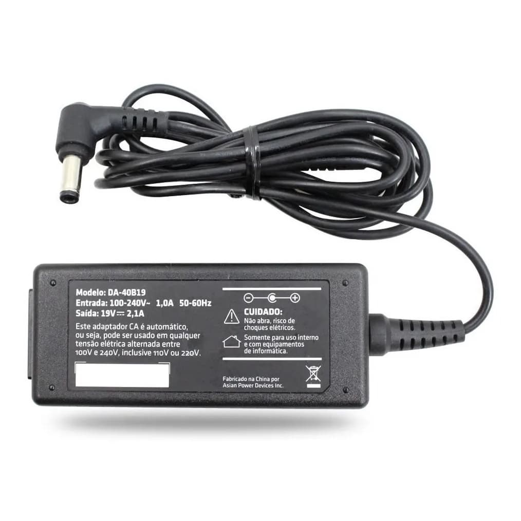 Fonte Notebook 19v Positivo Carregador 2.1a 240v
