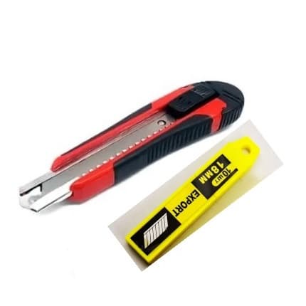 Kit Estilete C/ Trava de Segurança + Refil  com 10 peças