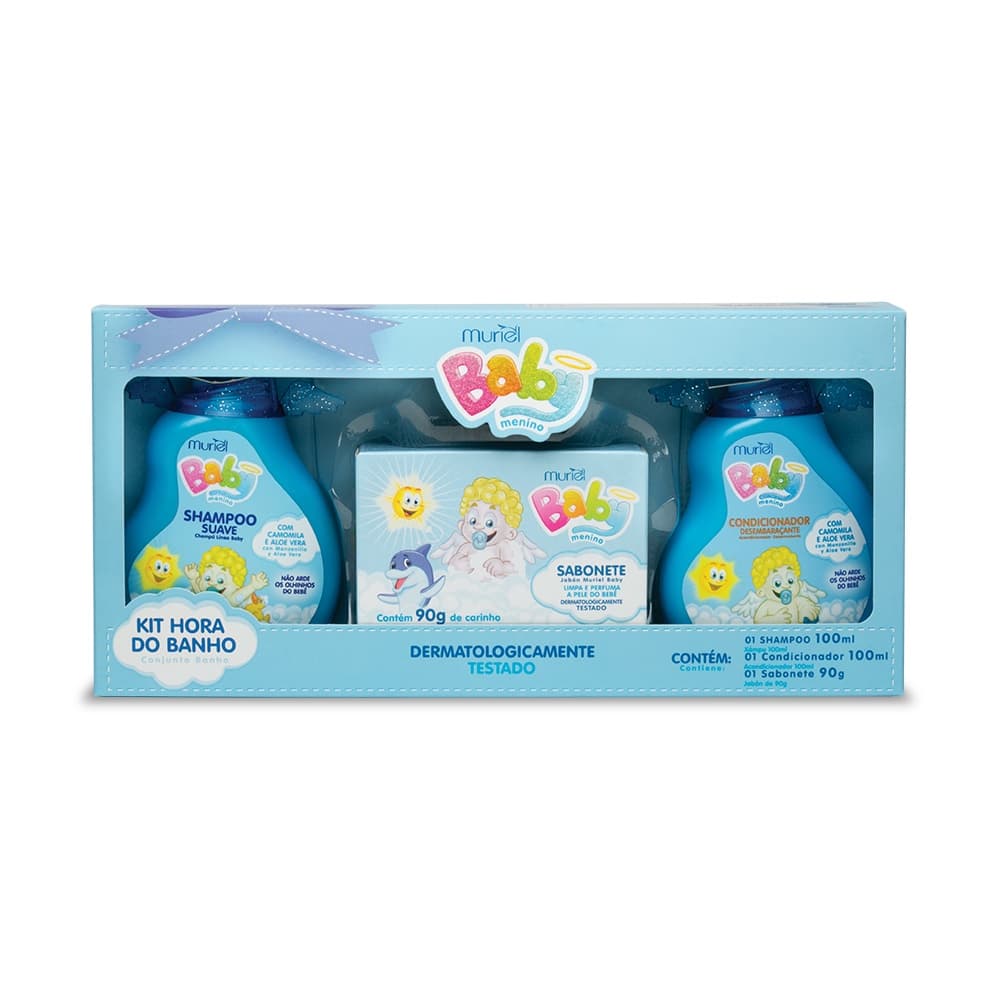 kit muriel baby menino (shampoo+condicionador+Sabonete) infantil menino