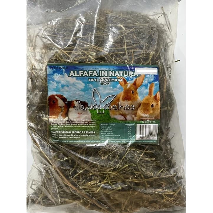 Alfafa In Natural Para Roedores - Pacote 400g