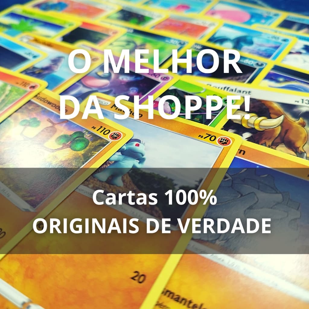 Coleção de Cartas Pokémon: 100 cartas Originais! Escolha entre os Pacotes 20/50/75/100