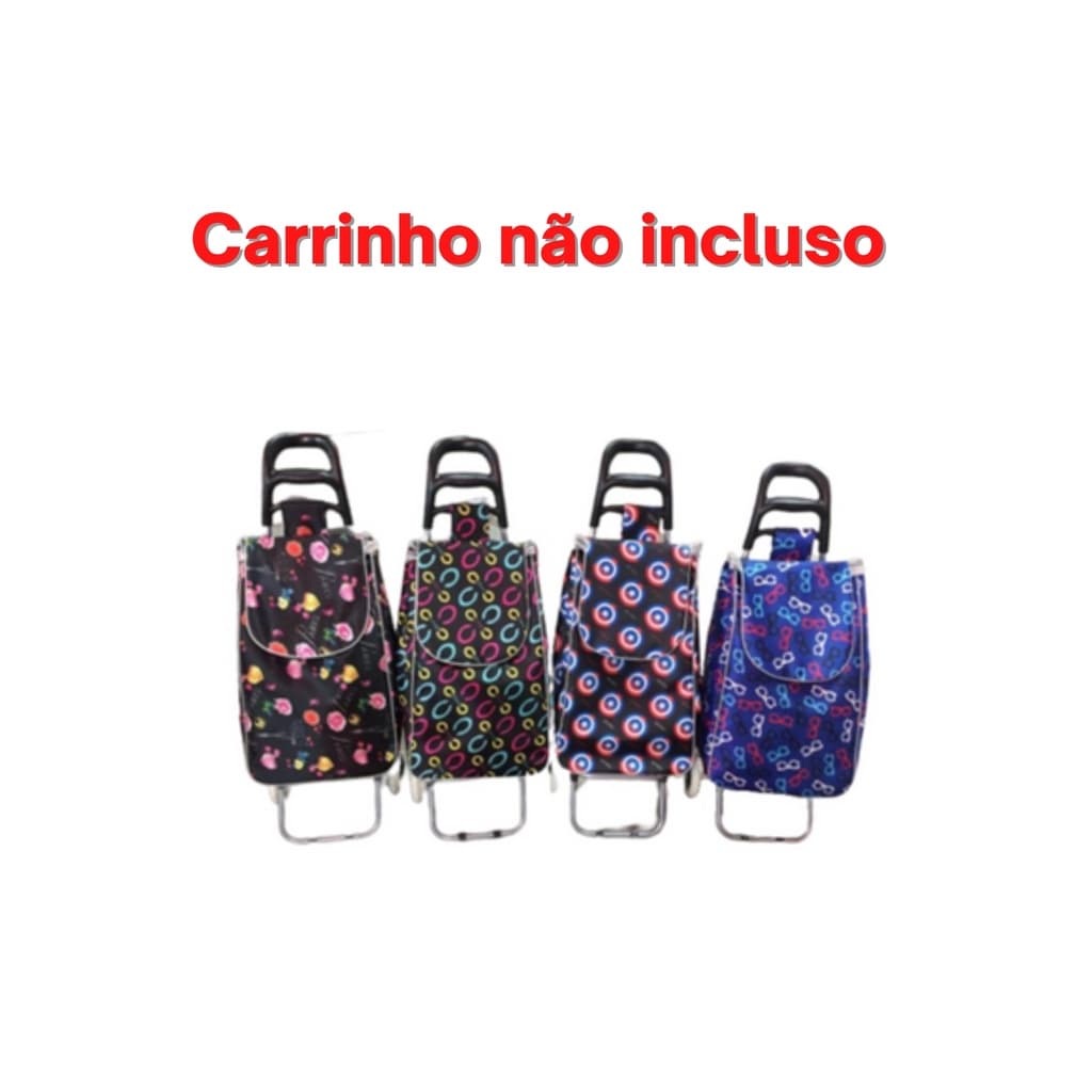 Bolsa Bag para Carrinho de Compras Carrinho de Feira Supermercado Estampado