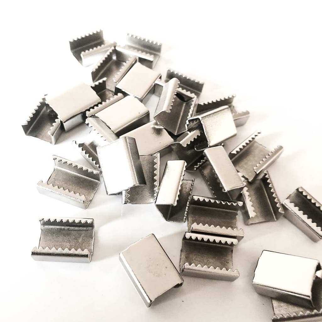 1.000 Chapinhas Dentada Garra Para Cordão De 12mm Fixador