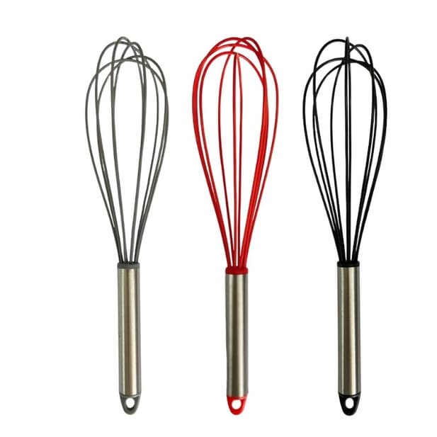 Batedor Ovos Bolo Silicone Fouet Fuê 25,5 Cm Cabo Inox Clara