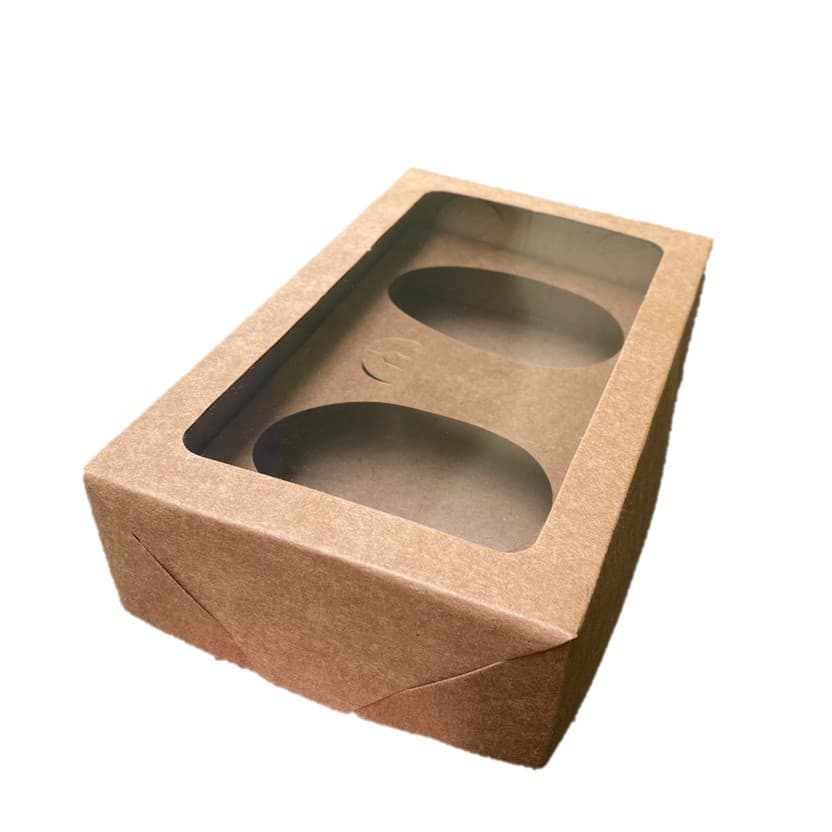 10 Caixas Com Visor Para Ovo Duplo De 100g á 150g - 20x12x5cm