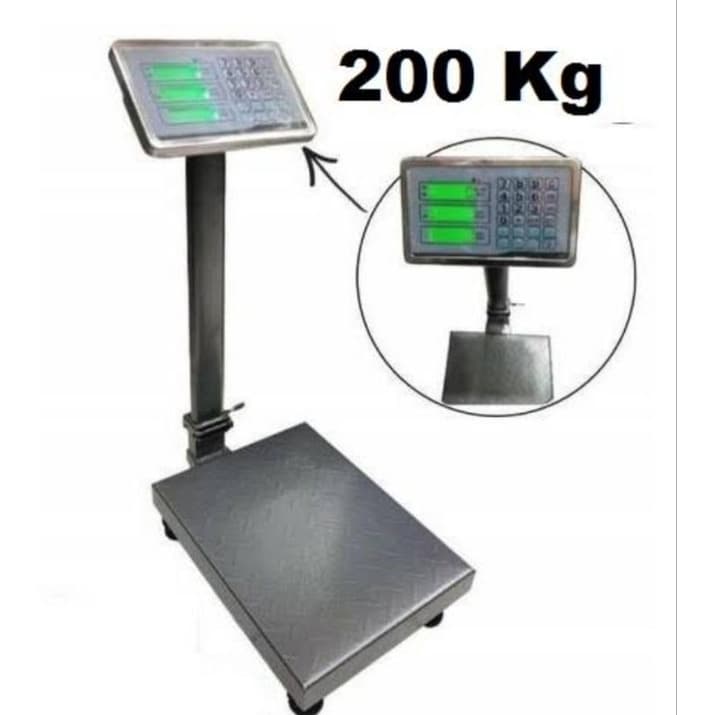 Balança 200kg com mastro, plataforma 40x30cm