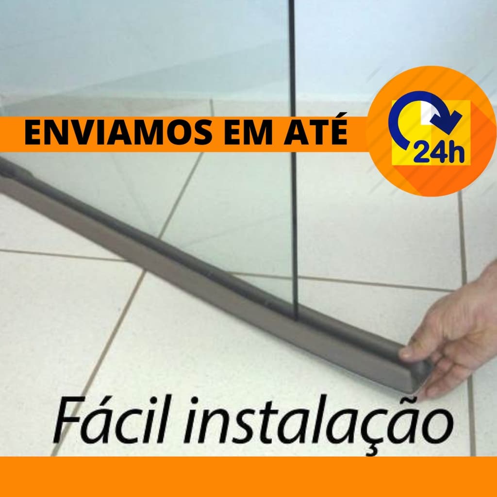 Protetor Veda Porta Vidro Blindex  50 Cm Até 2,10 cm Metros Todos Os Tamanhos Contra Insetos