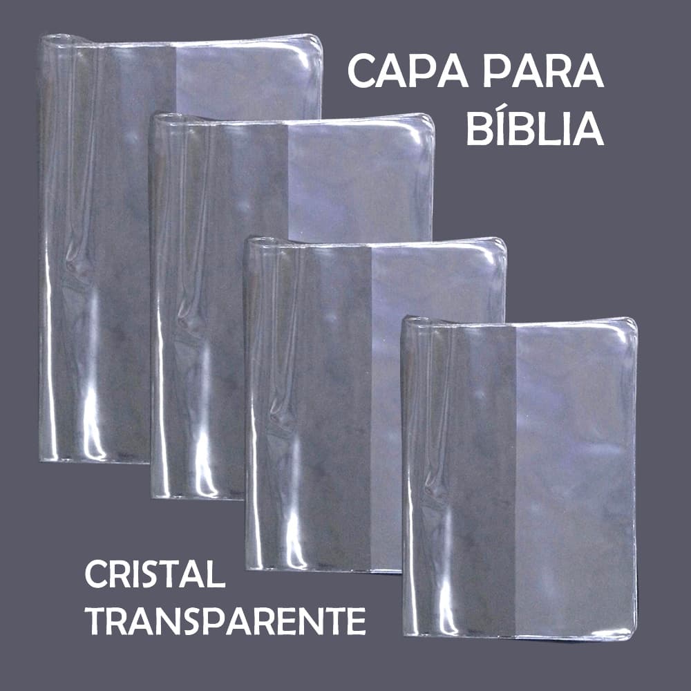 Capa Transparente para Bíblia | Diversos Tamanhos | Capa Protetora para Livros