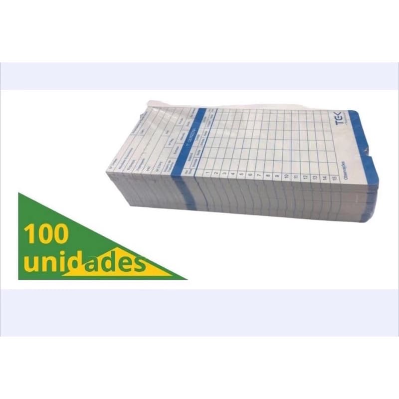 Cartão de ponto para relógio cartográfico 100 unidades