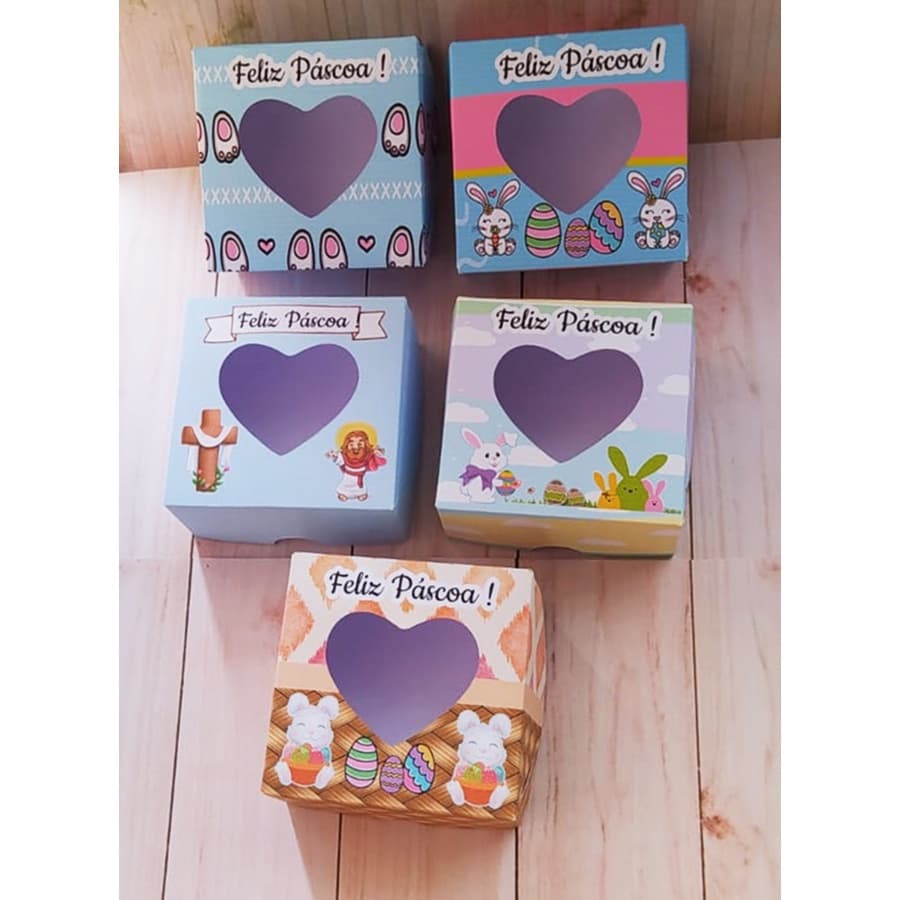 10 Caixas para 4 doces Lembrança Páscoa