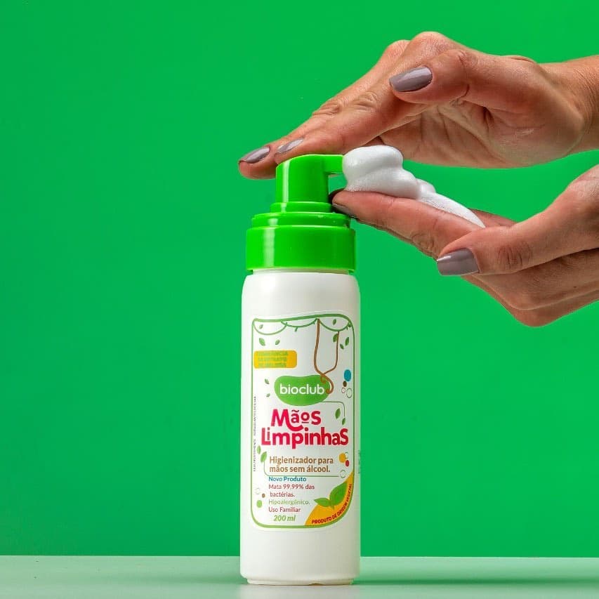Higienizador de Mãos Sem Álcool - Mãos Limpinhas Bioclub 200m