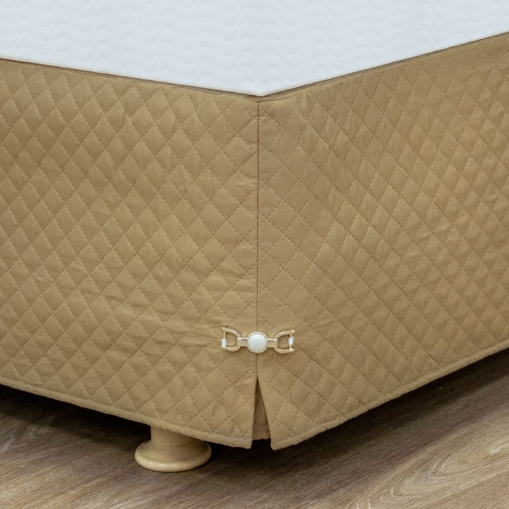 Saia para cama Box Casal Padrão Matelada Ultrassônico c/ Pingente e Pedra