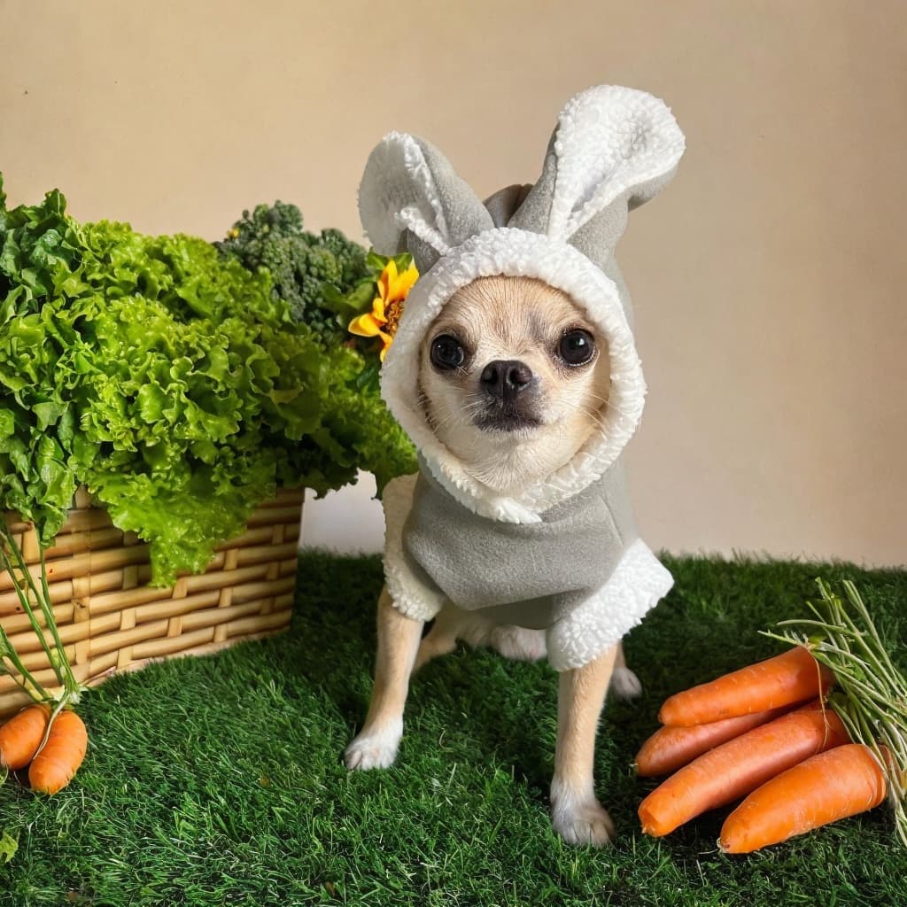 Roupa pet de coelho para cachorro e gato FANTASIA PET coelho da pascoa