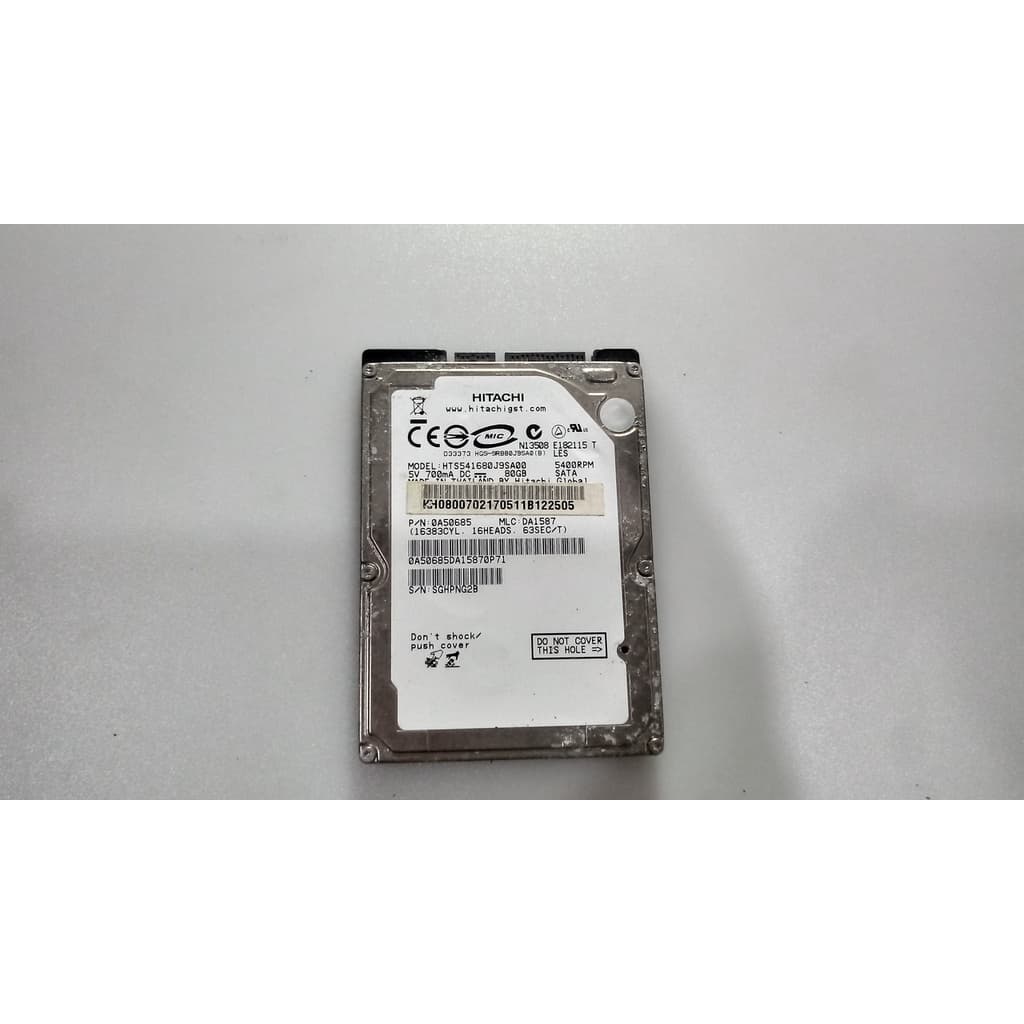 Hd P/ Notebook Hitachi Hts541680j9sa00