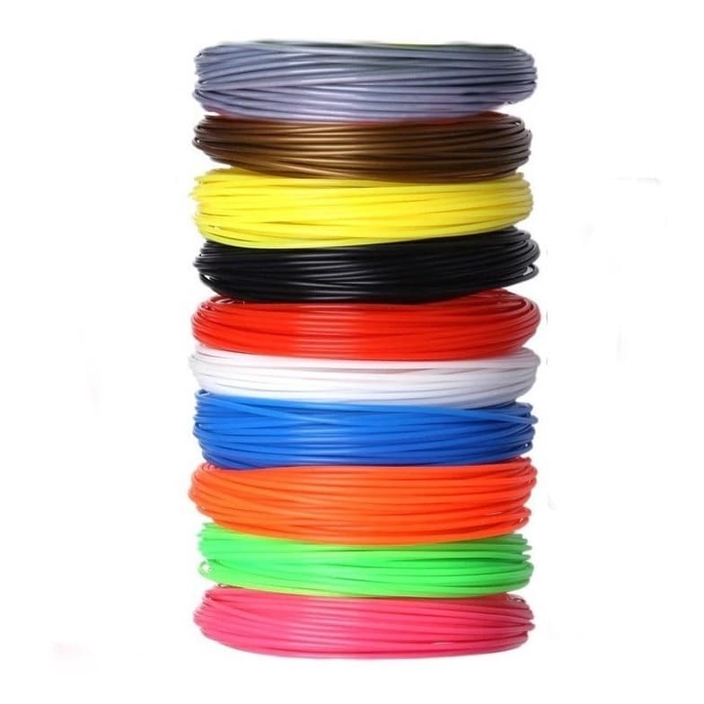 Refil Filamento PLA Kit 10 Cores 50 M Caneta 3D