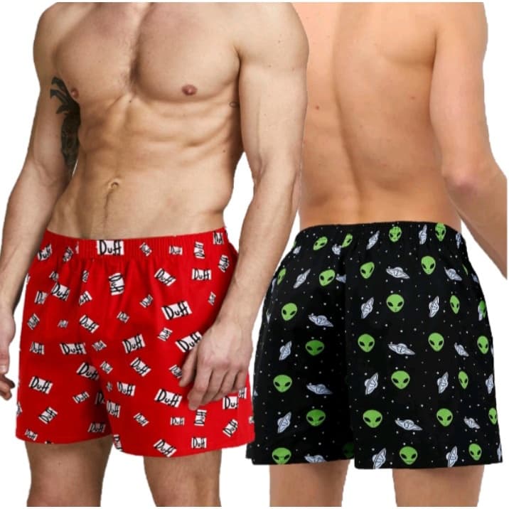 Kit 2 Pijama/Short  Cueca Roupa Masculino Samba Canção Microfibra