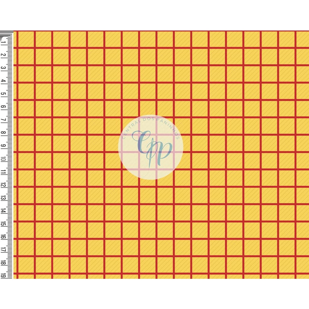 Tecido tricoline, microfibra ou gabardine - Xadrez - Cowboy - 0.50cm