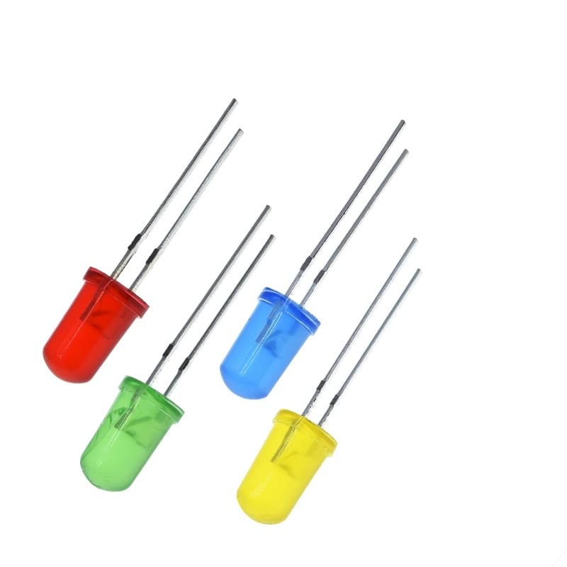 200 Peças - Led Difuso 5mm 4 Cores Vermelho / Verde / Azul/ Amarelo