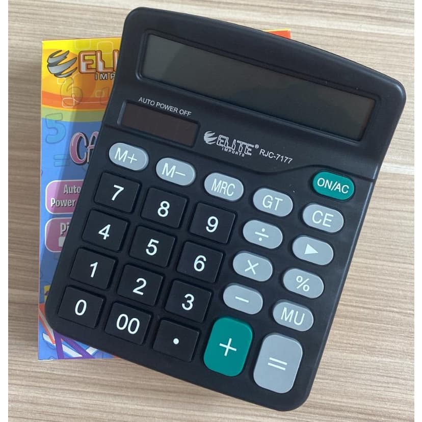 Calculadora Eletrônica Digital Com 12 Dígitos Preto elite