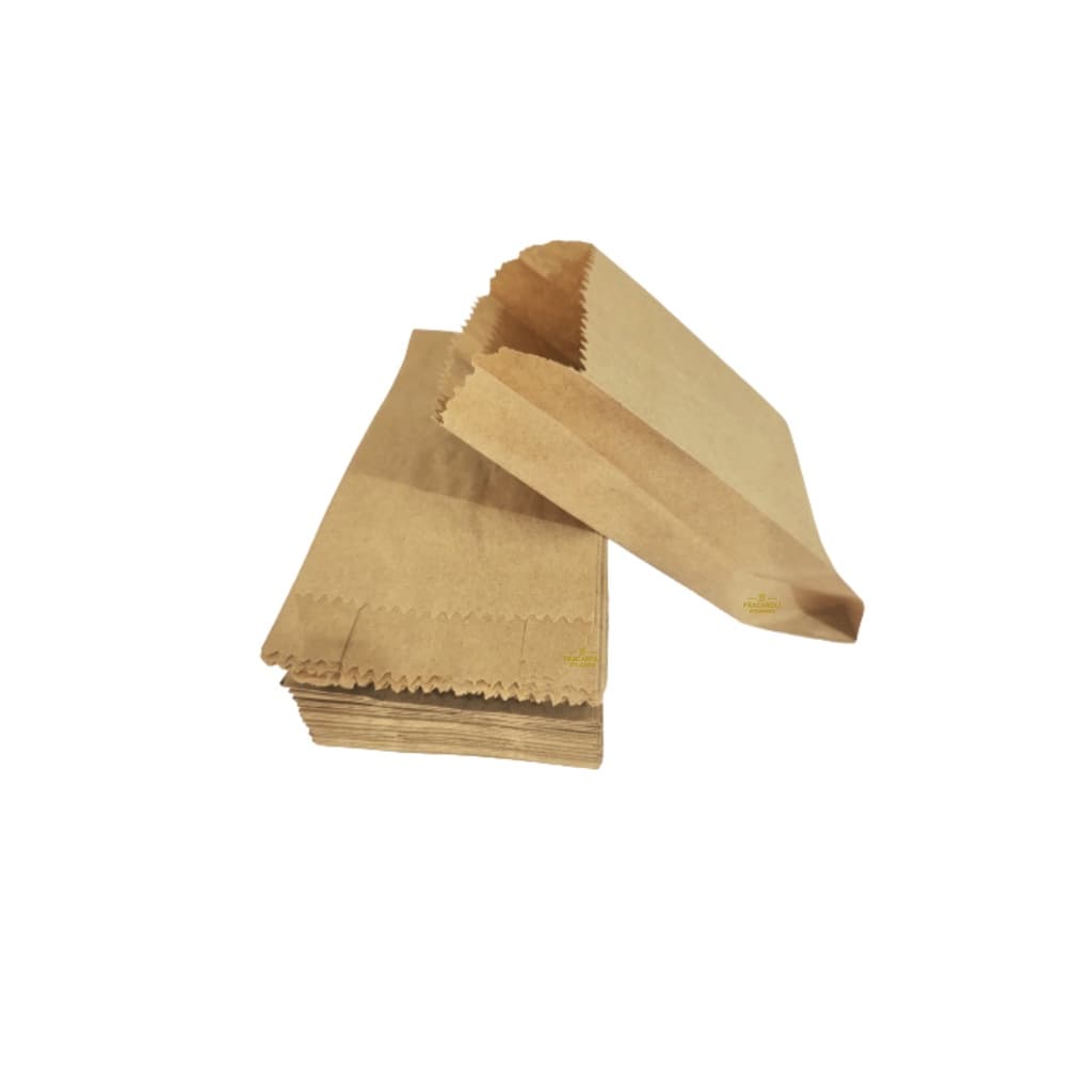 100 Sacos de Pão Kraft Mix Papel Pardo fosco P/ Padaria, Doces, Farmácia, Mercearia, Pastelaria