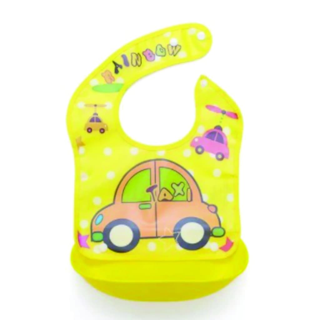 Babador Impermeável Com Bolso Cata Migalha Coletor Destacável Menino Menina