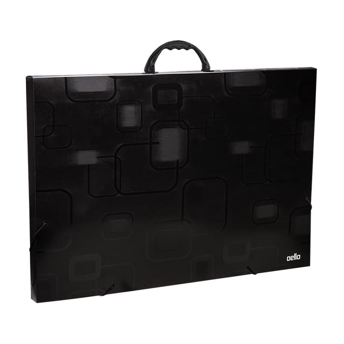 Maleta c/ Alça A3 Preta DelloFine p/ Guardar Desenhos Projetos Arquitetura Cartazes Posters Certificados e Diplomas