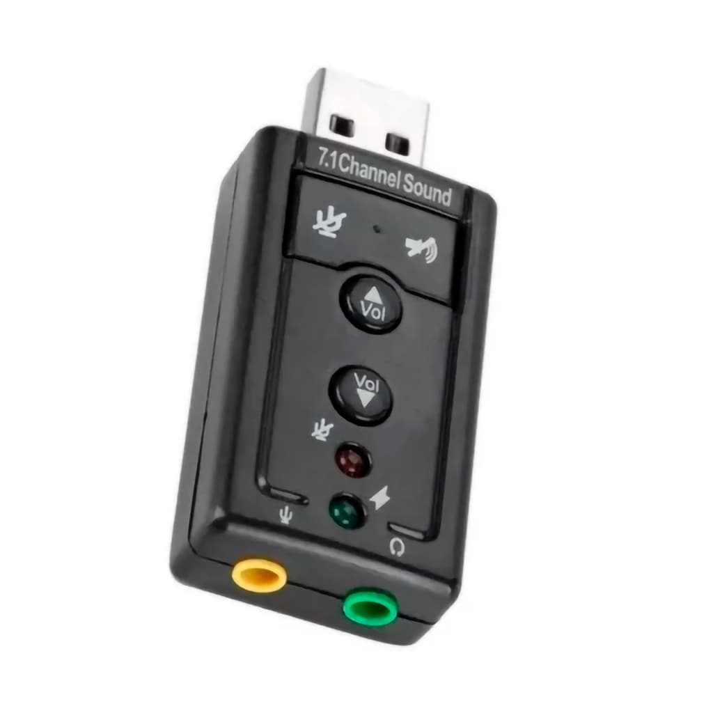 Placa de Audio USB 7.1 Canais de som 3D