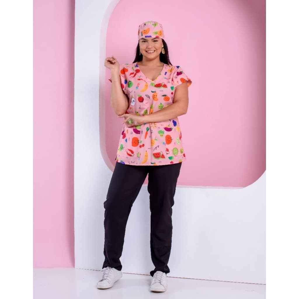 Conjunto Pijama Cirúrgico estampado Nutrição