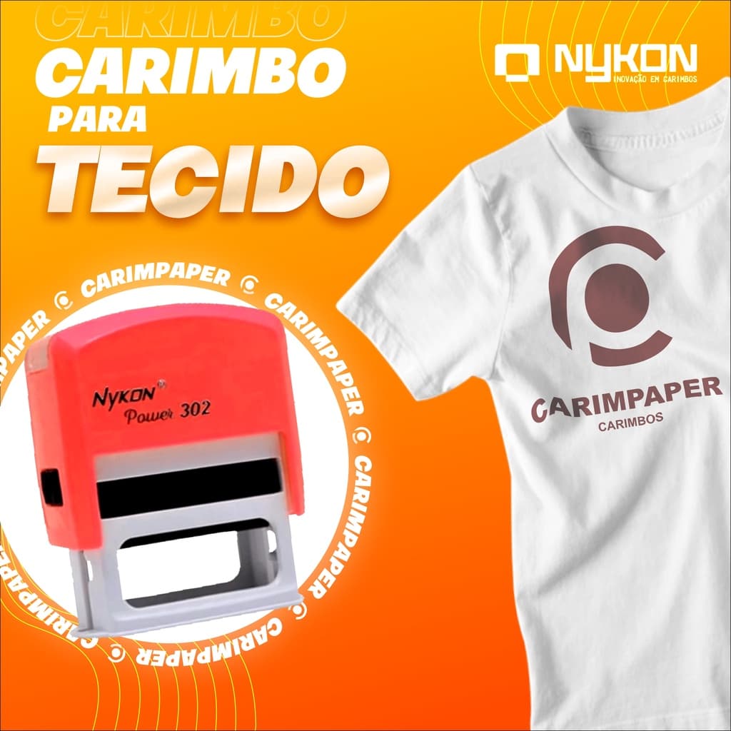 Carimbo personalizado para tecido - Envie os dados imediatamente