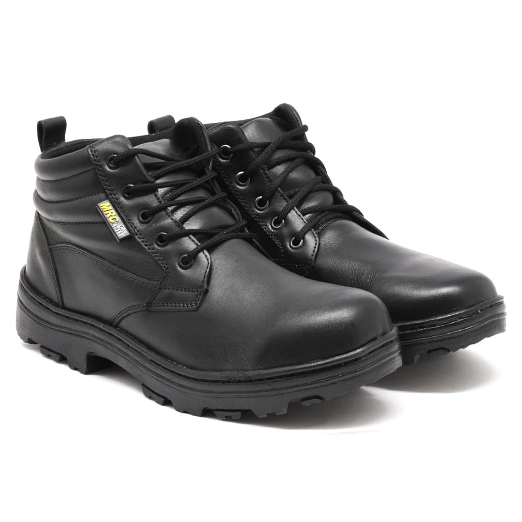 Bota de Segurança de Amarrar com CA de Couro Solado de Borracha e Bico PVC