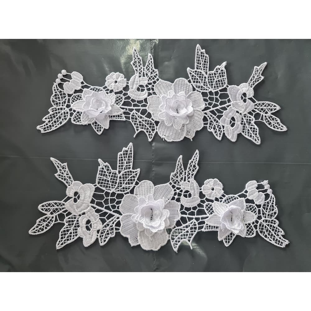 Aplique 3d Em Guipir Para Véu Vestido Artesanatos 5295