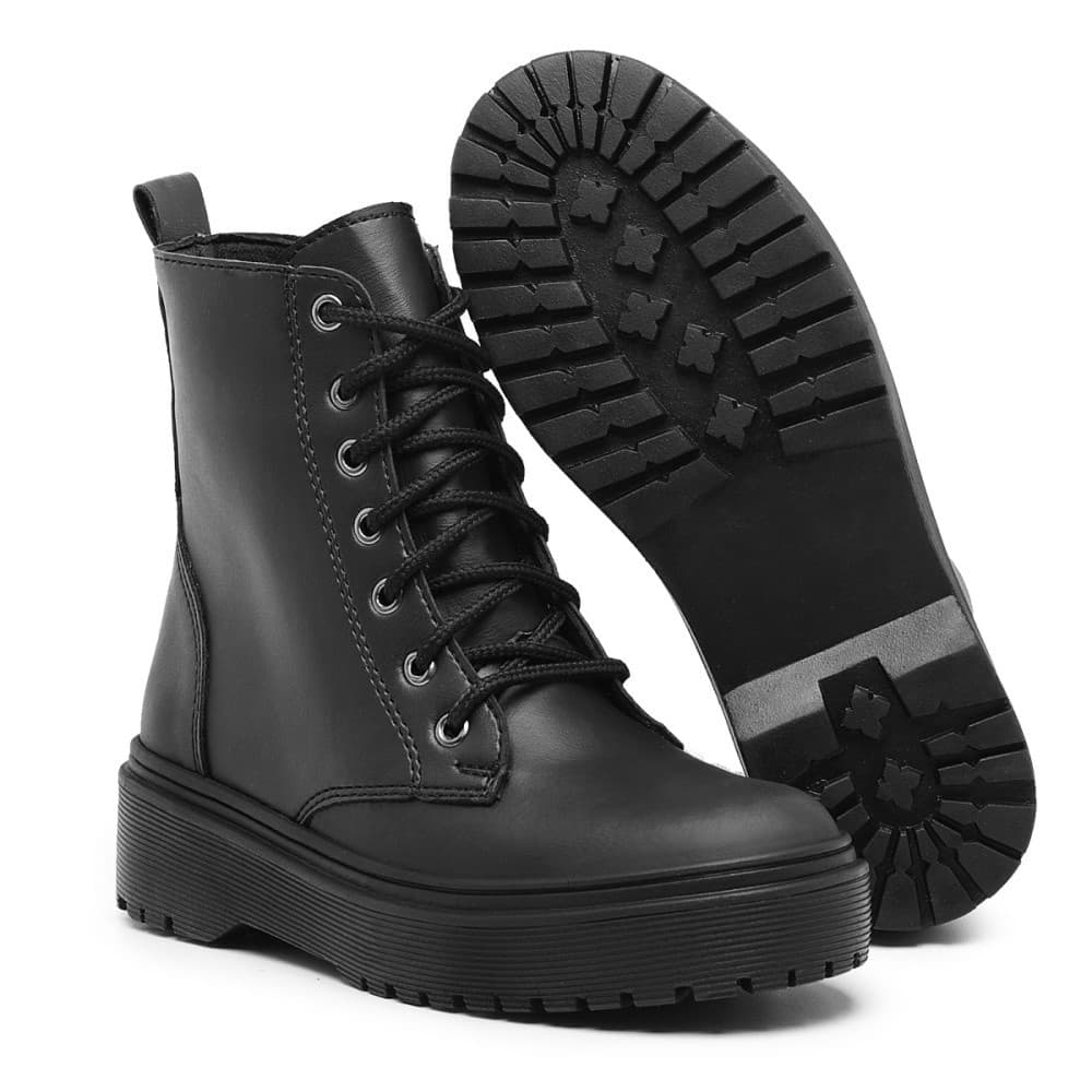 Coturno Feminino Bota Tratorada .