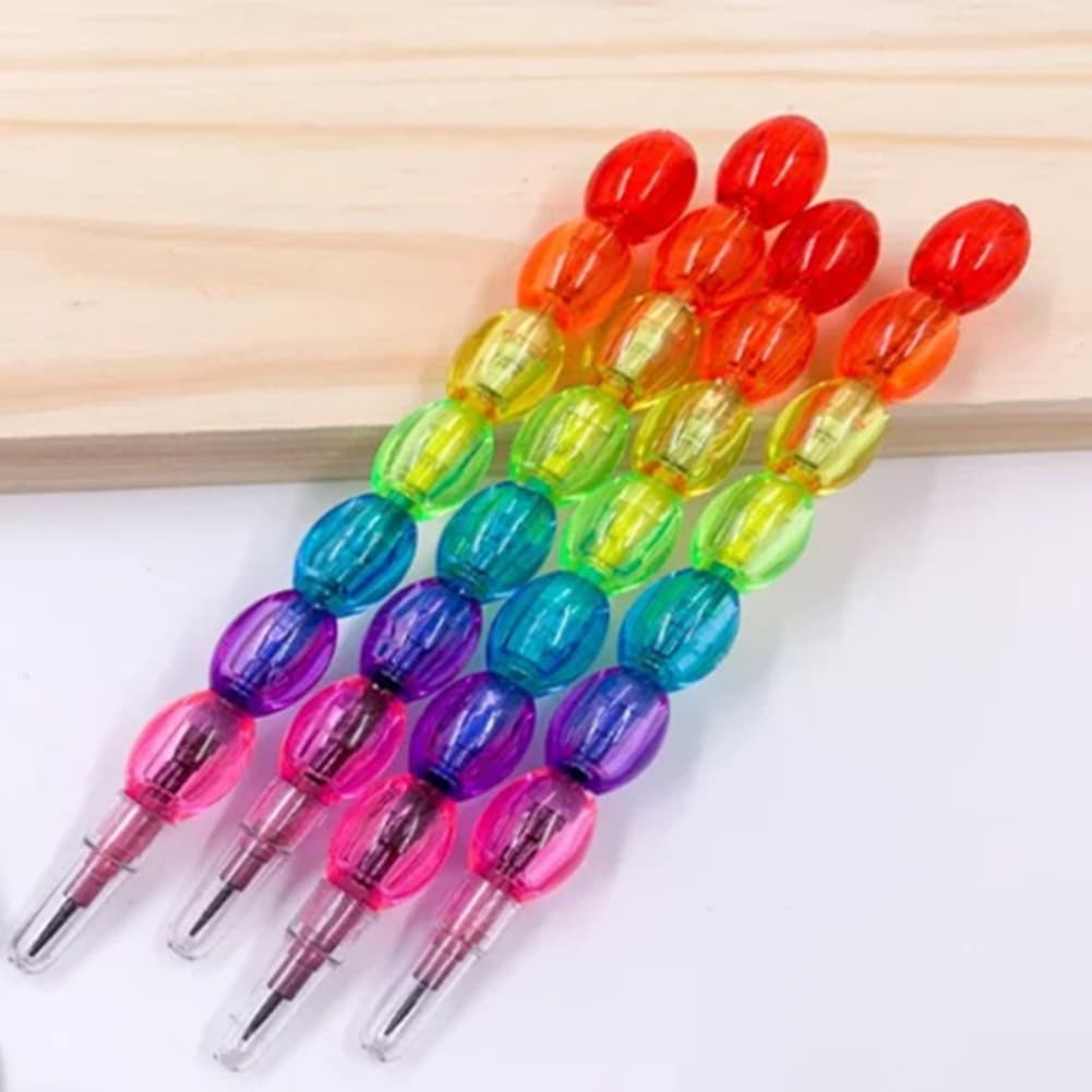 Kit Lapiseira Troca Ponta Bolinhas ou Bloquinhos Coloridas