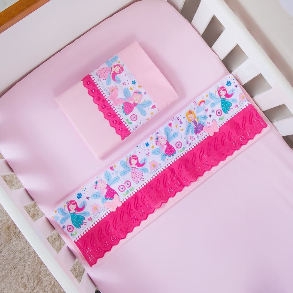 Jogo Lençol 3 Peças Bebê MINI BERÇO 89x38cm Percal 400 fios Menino Menina