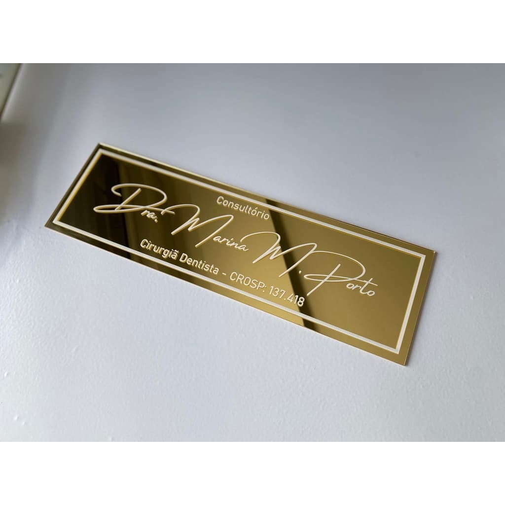 Placa Identificação Sinalização De Porta Personalizada acrilico 20x15