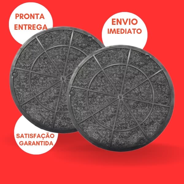 2 Filtros Carvão Depurador Suggar Slim 16,5 Cm Original