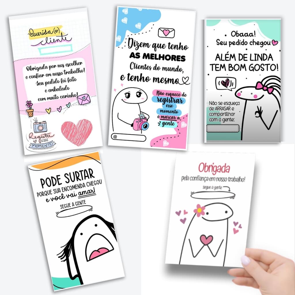 50 und Cartão de Agradecimento ao cliente / TAG Flork