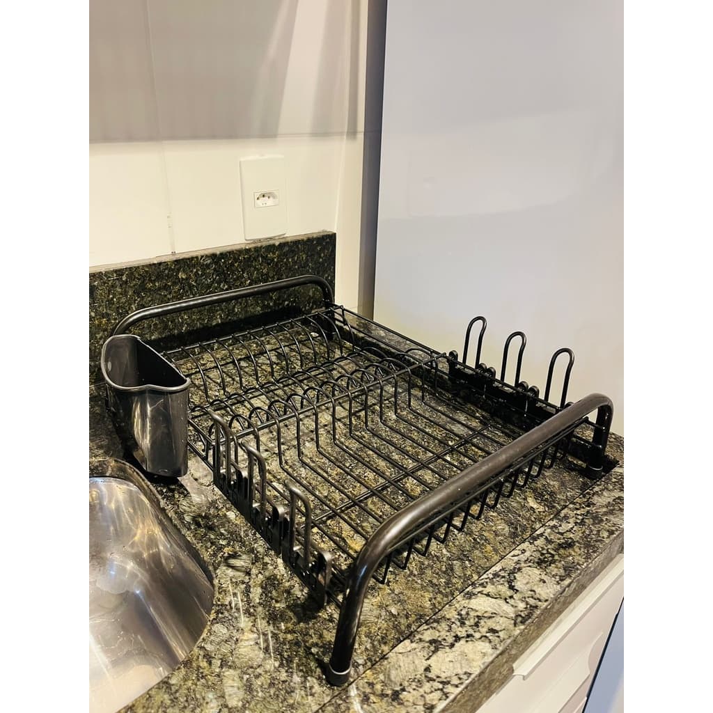 Escorredor Preto De Louça Londres Cozinha Resistente