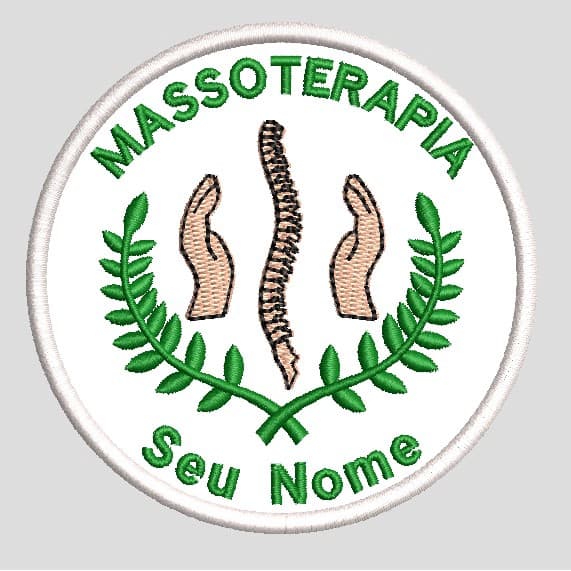 Patch Bordado Termocolante - Massoterapia seu nome