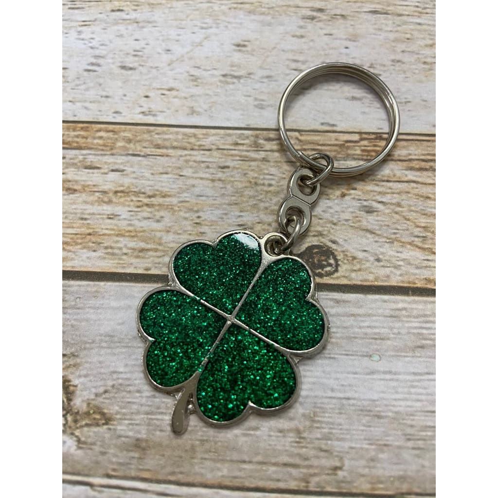 Chaveiro Trevo de 4 folhas trevo da sorte em metal