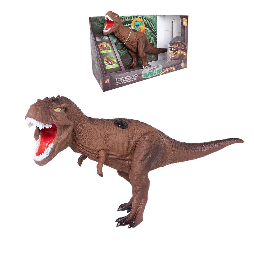 Brinquedo Dinossauro T-Rex Dinopark Hunters  Com Som - Brinquedo Bee Toys