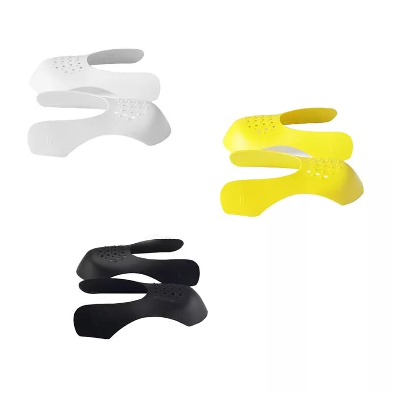 Kit Par Ponteira Escudo Plástico Universal Anti Vinco para Tênis Calçados Evita Amassados Resistente